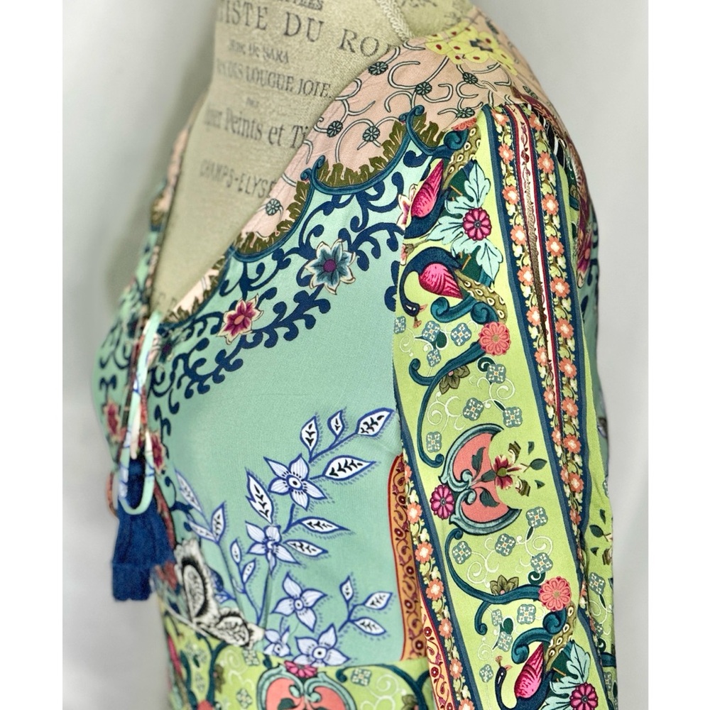 Farm Rio for Anthropologie Bohemian Caversham Floral Print Romper - Picture 9 of 12